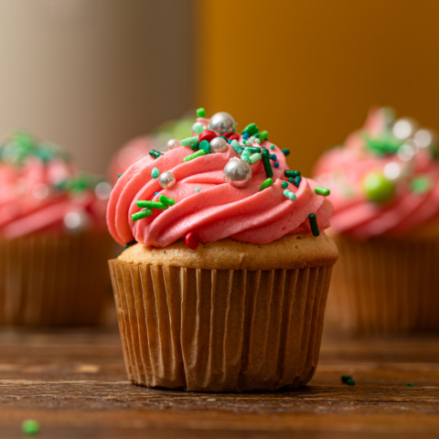 Festive Vanilla Cupcakes